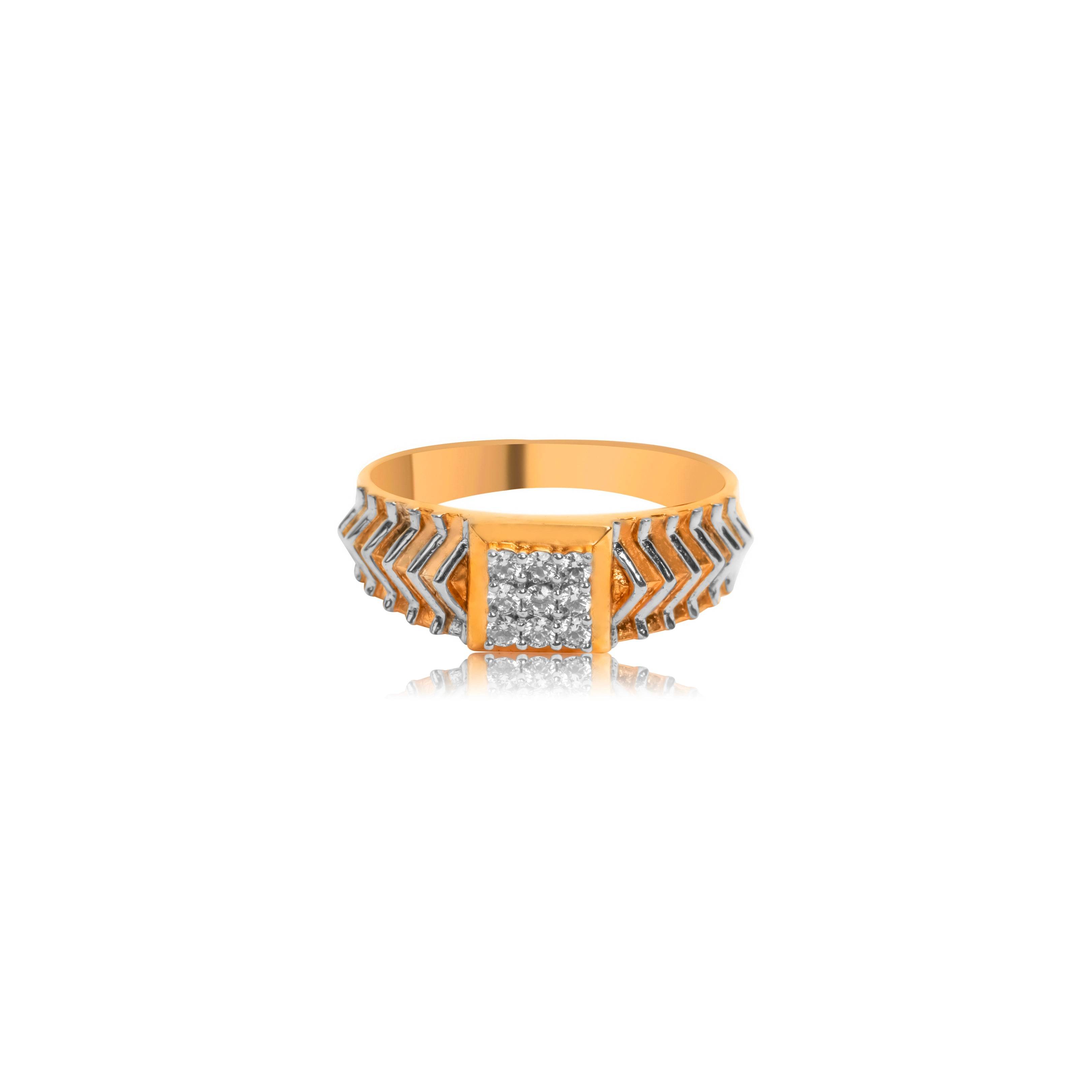 Bold Zigzag Diamond Ring for Men - Fine One Jewels