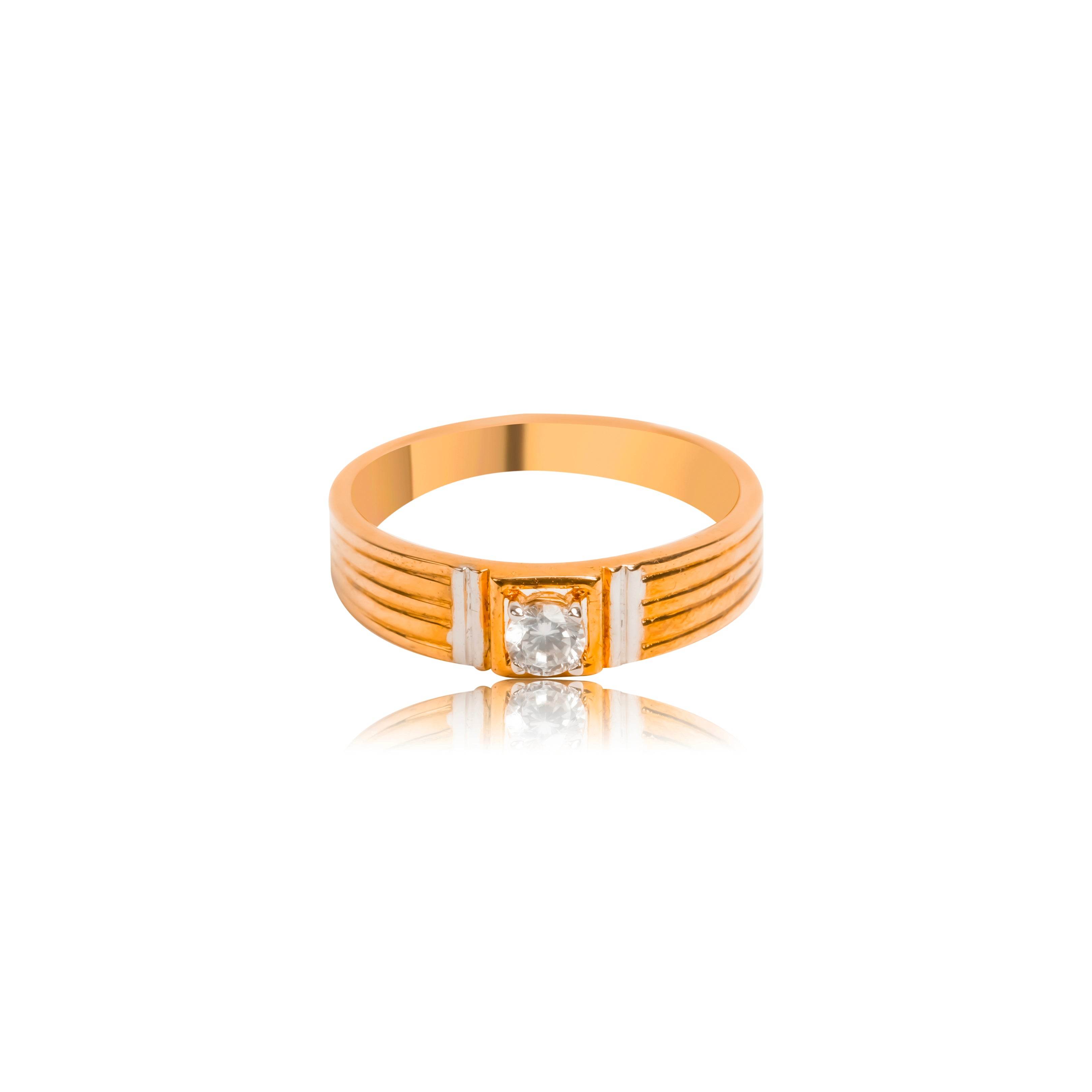 Classic Gold Band Diamond Ring - Fine One Jewels