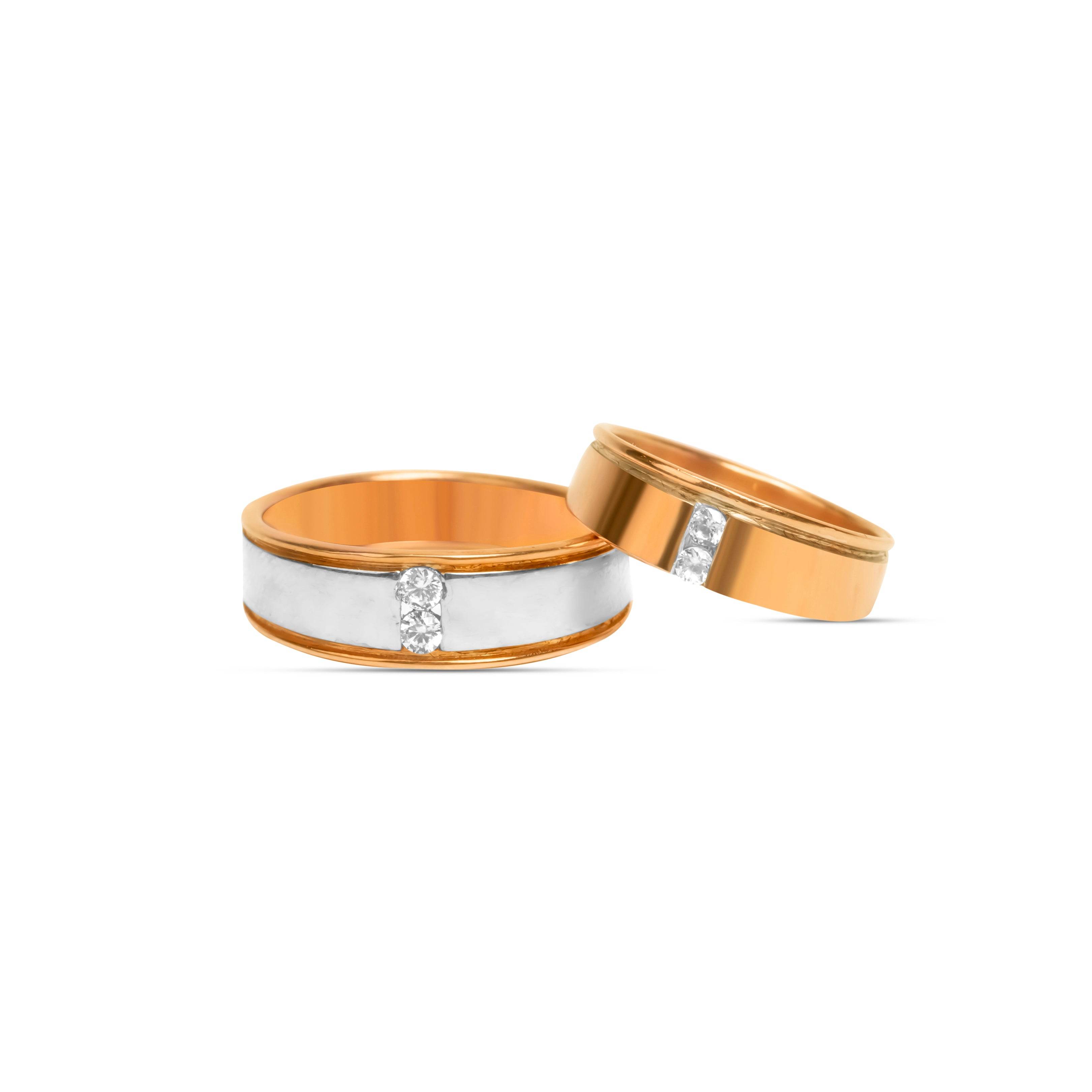 Eternal Unity Dual-Tone Couple Rings - Fine One Jewels