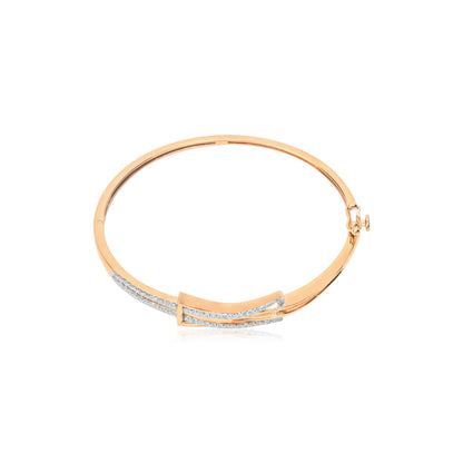 Rose Gold Classic Diamond Bangle Bracelet - Fine One Jewels