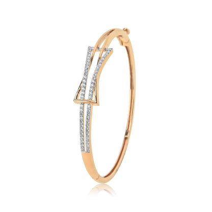 Rose Gold Classic Diamond Bangle Bracelet - Fine One Jewels