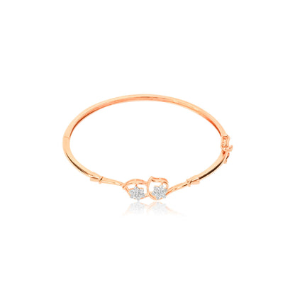 Rose Gold Floral Kada Bracelet for Women - Fine One Jewels