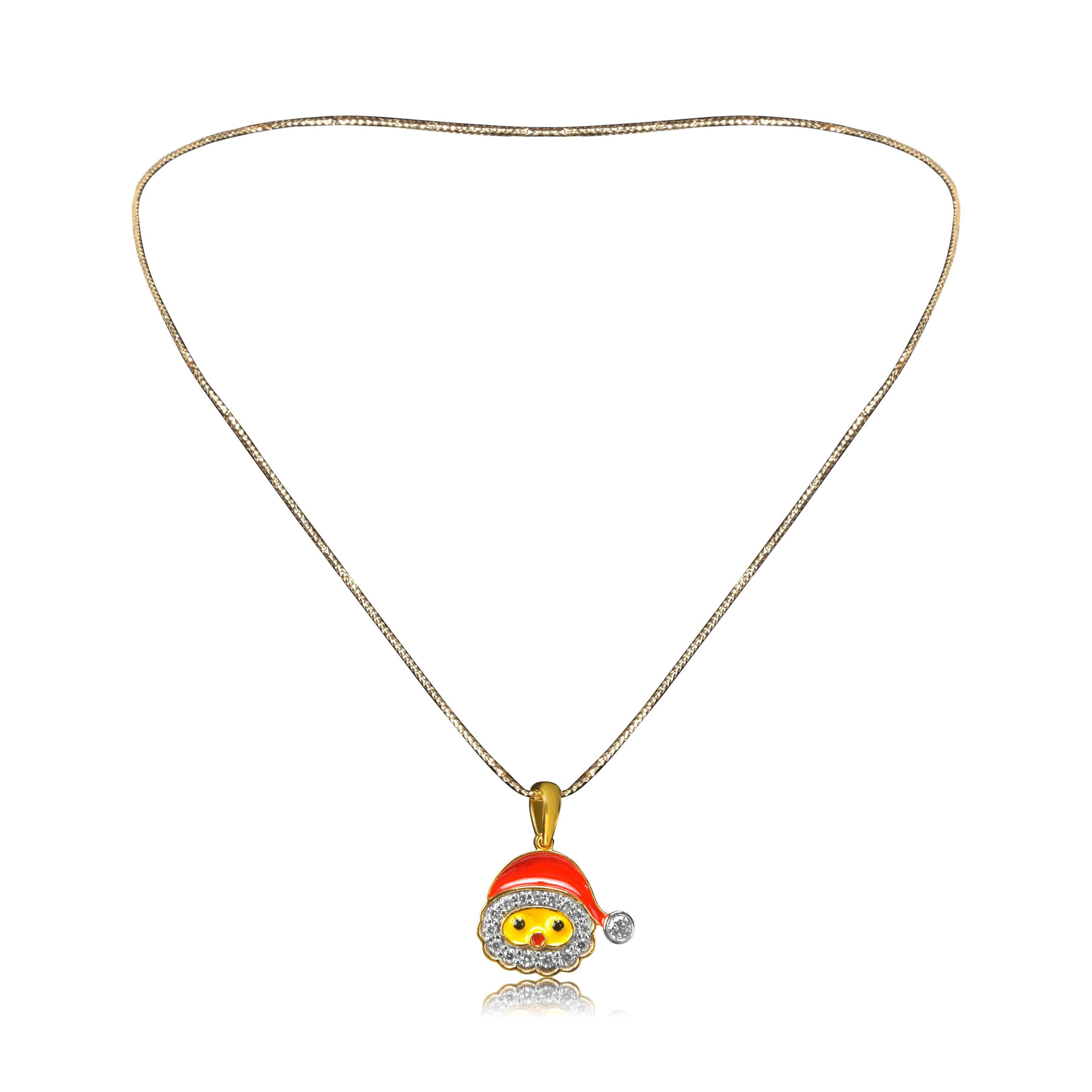 Santa Face Pendant Necklace - Fine One Jewels