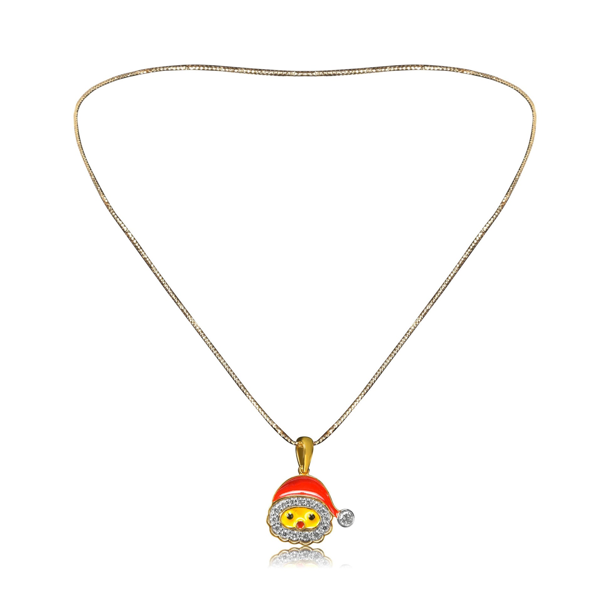 Santa Face Pendant Necklace - Fine One Jewels