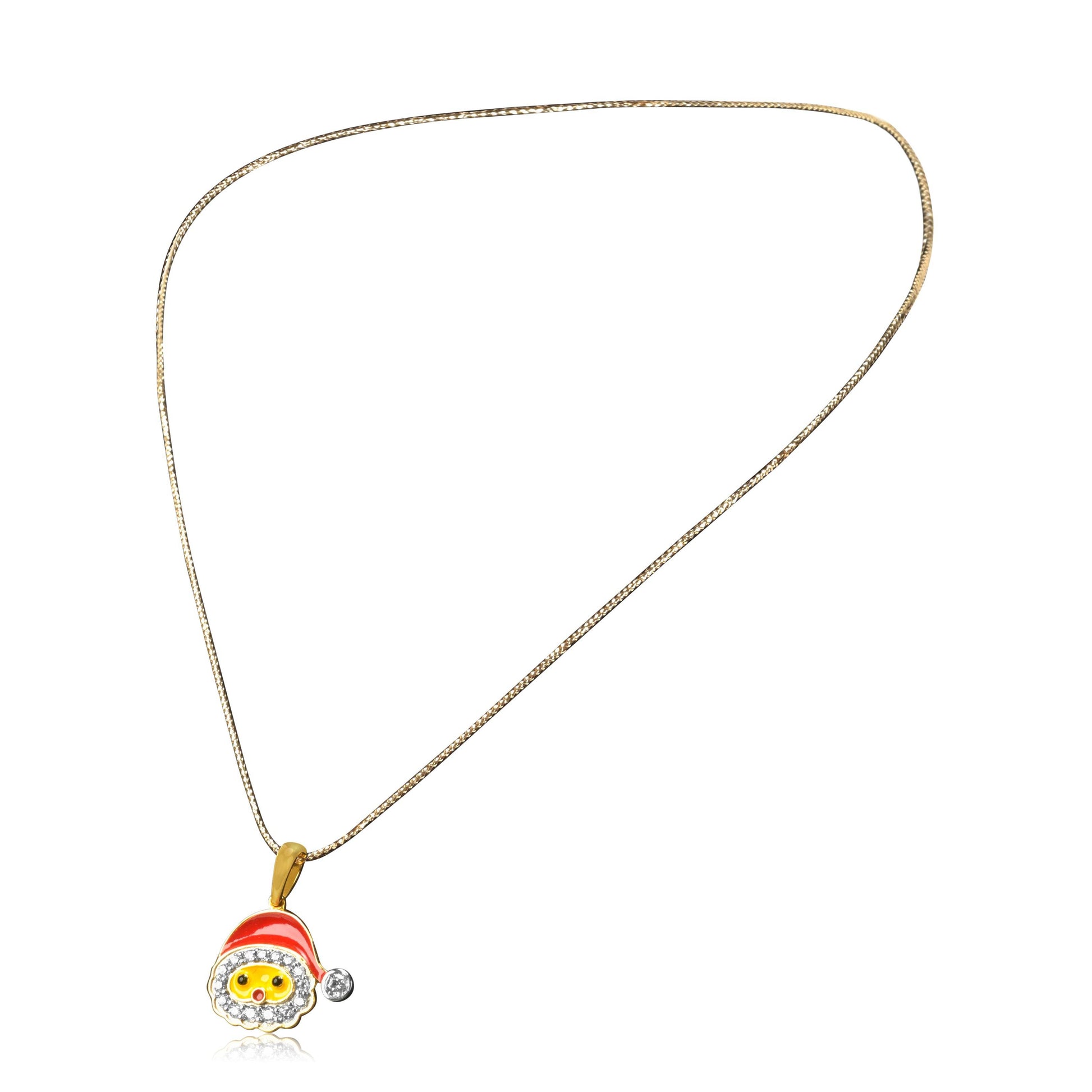 Santa Face Pendant Necklace - Fine One Jewels