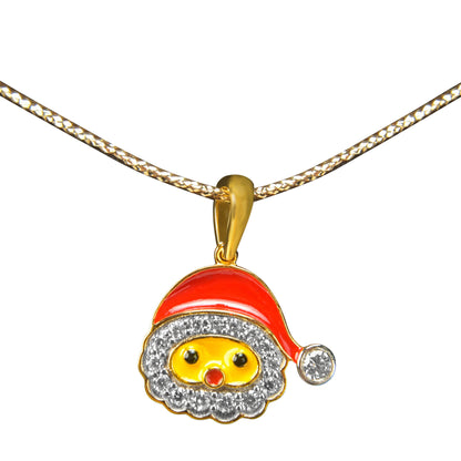 Santa Face Pendant Necklace - Fine One Jewels