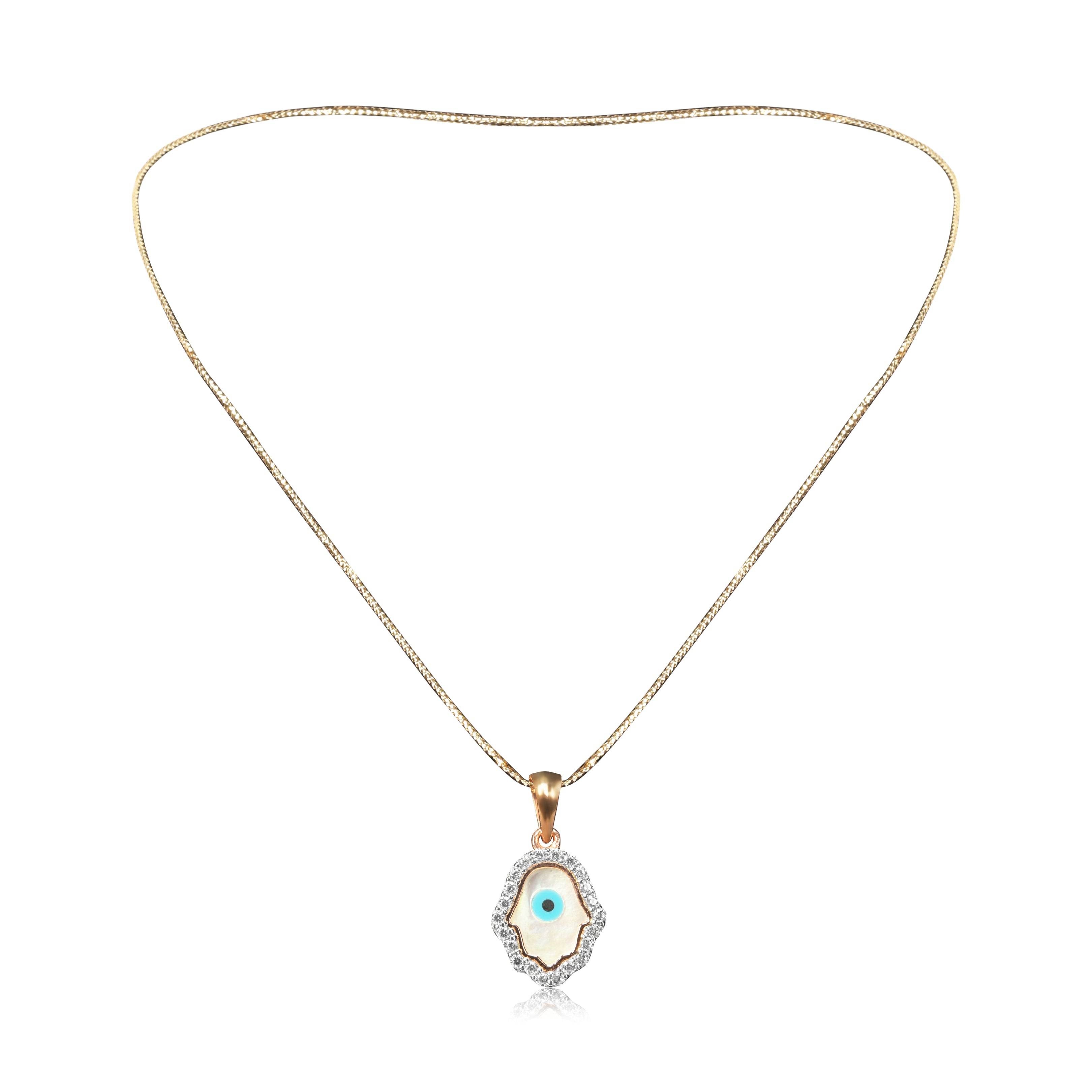 Evil Eye Hamsa Pendant Necklace - Fine One Jewels