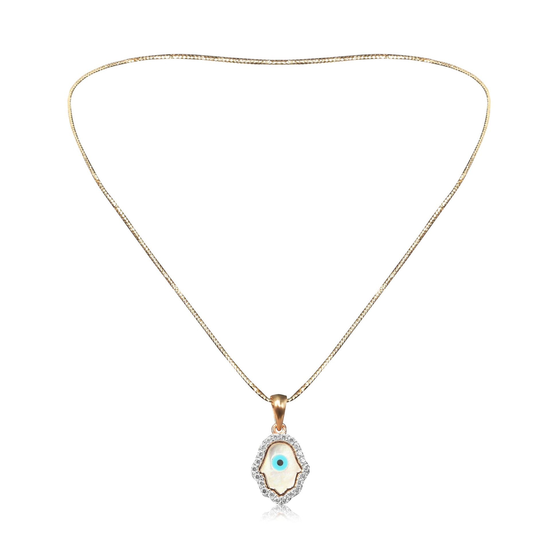 Evil Eye Hamsa Pendant Necklace - Fine One Jewels