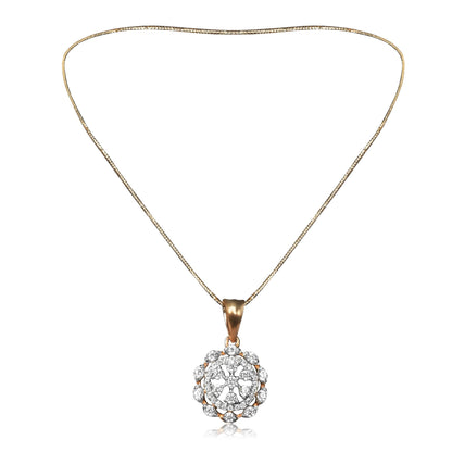 Floral Diamond Pendant and Earrings Set - Fine One Jewels