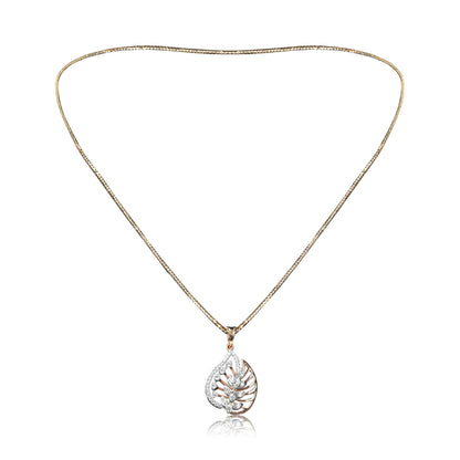 Elegant Leaf Pendant Earrings Set - Fine One Jewels