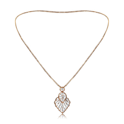 Elegant Leaf Pendant Earrings Set - Fine One Jewels