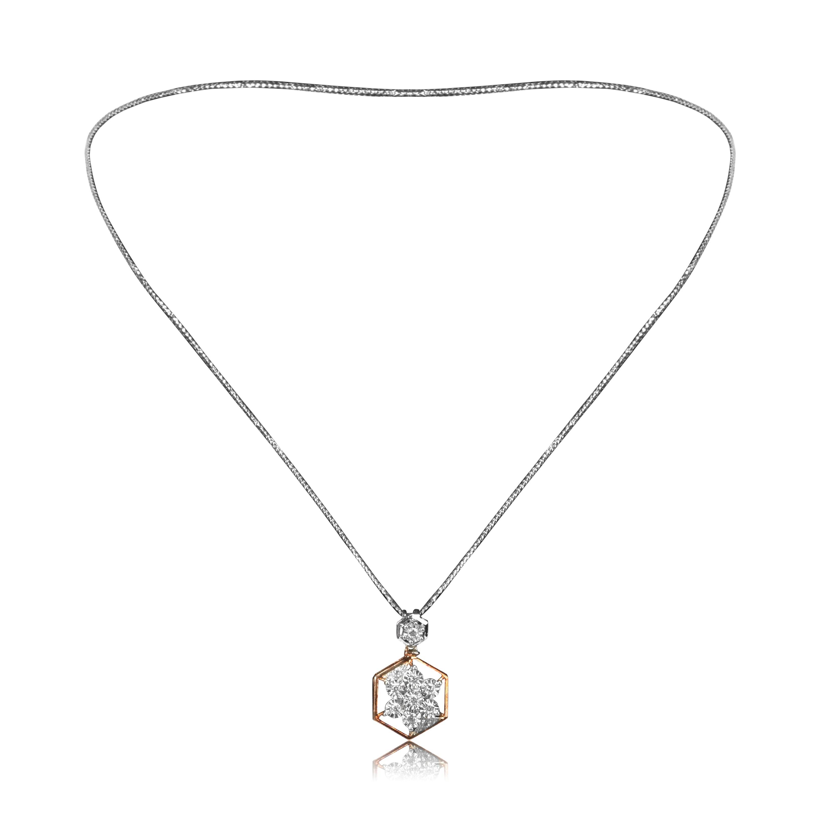 Hexagon Diamond Pendant - Fine One Jewels
