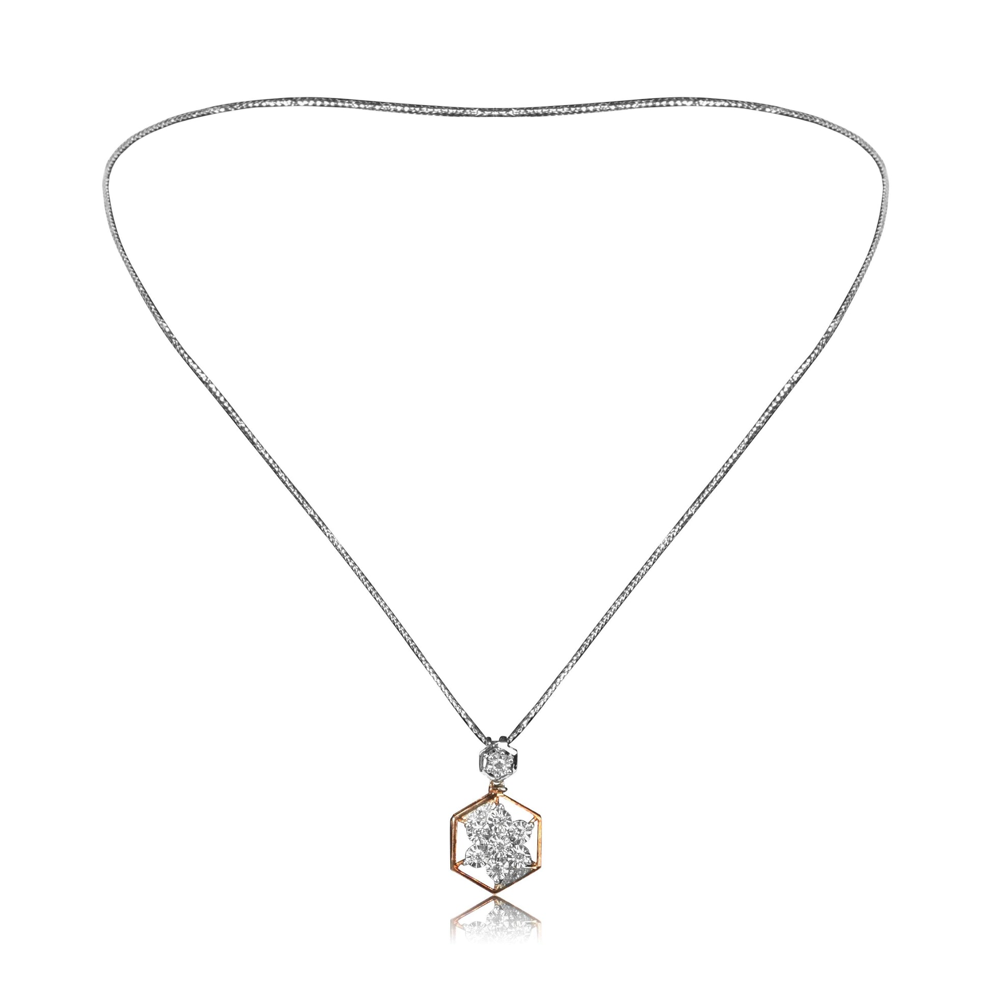 Hexagon Diamond Pendant - Fine One Jewels