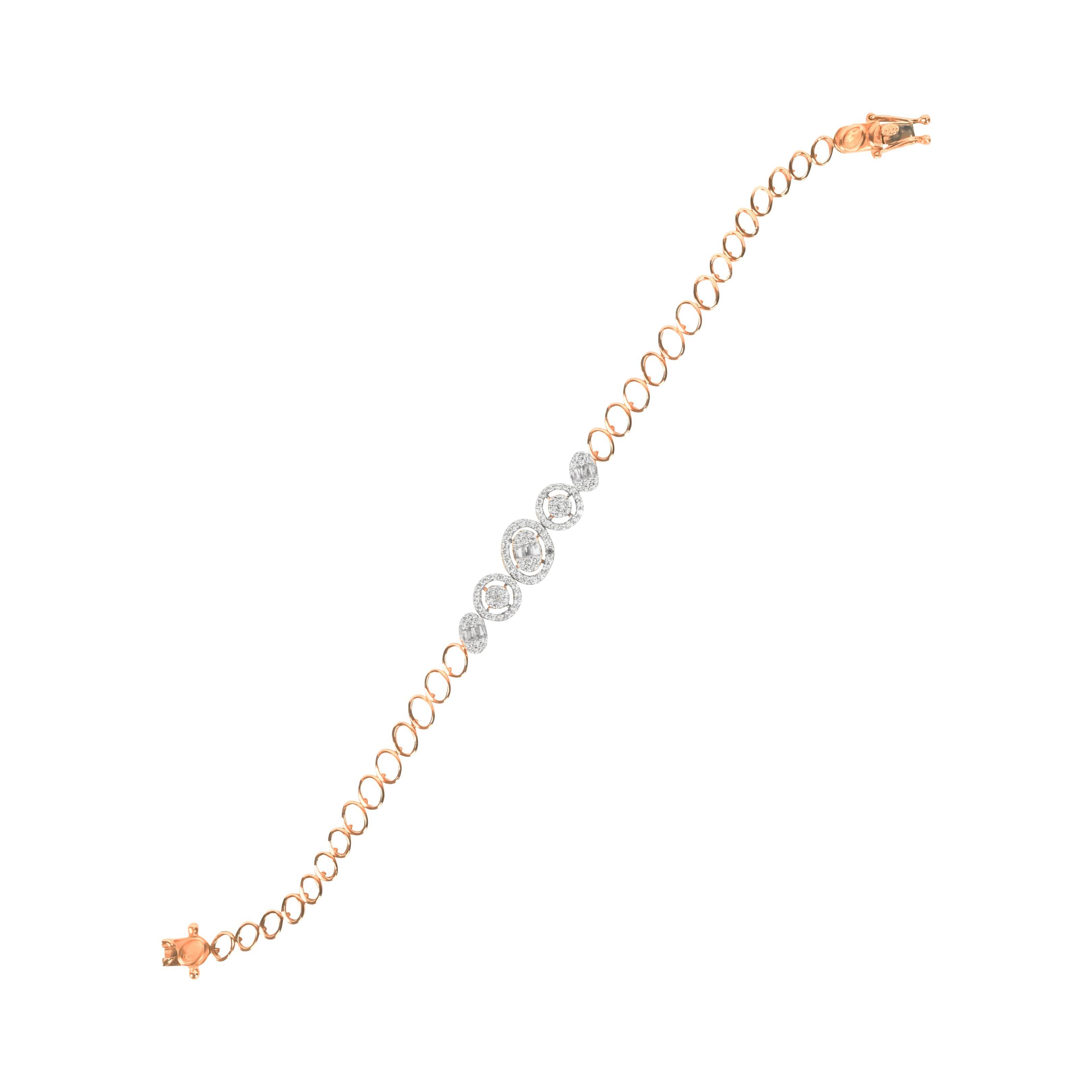 Radiant Rose Gold Diamond Bracelet - Fine One Jewels