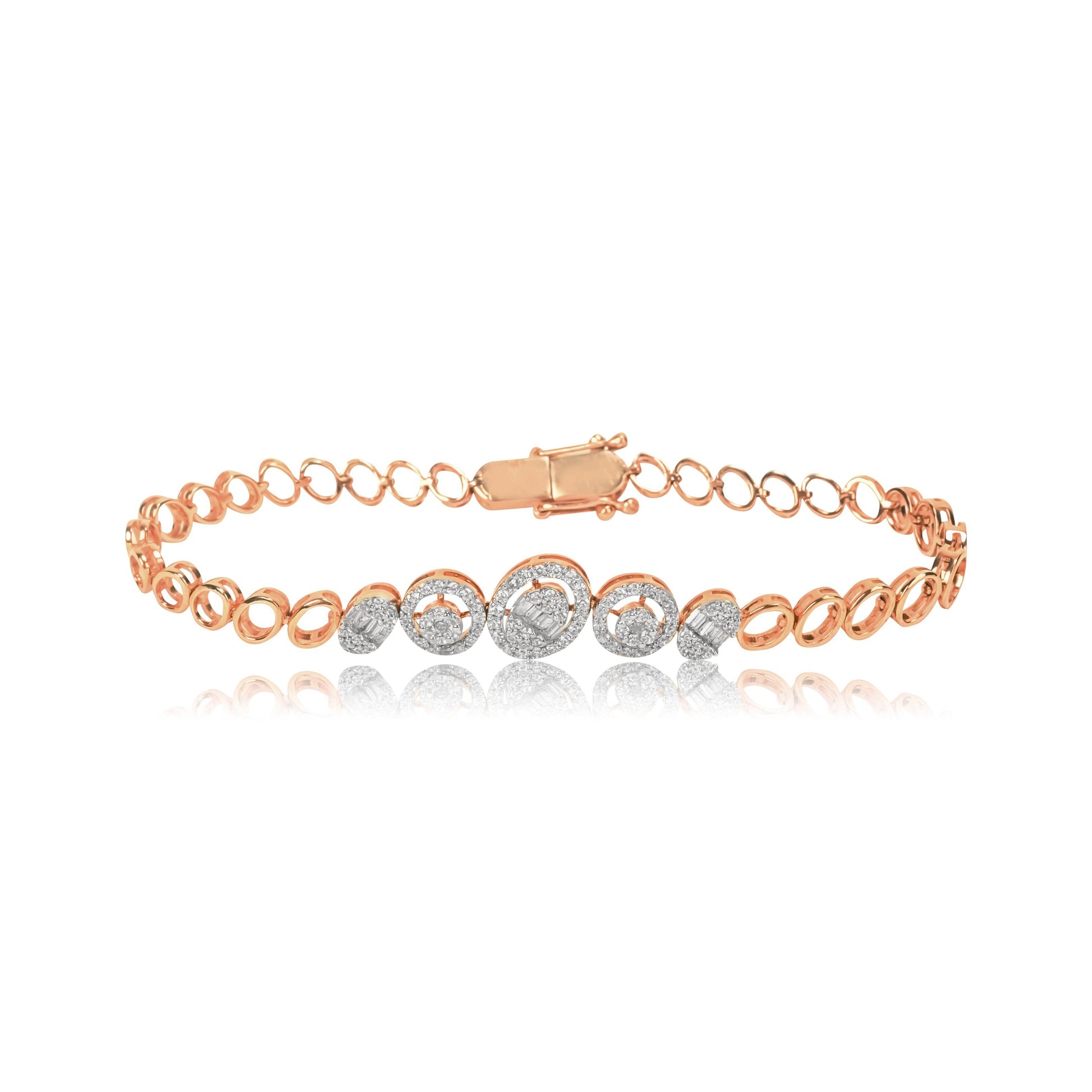 Radiant Rose Gold Diamond Bracelet - Fine One Jewels