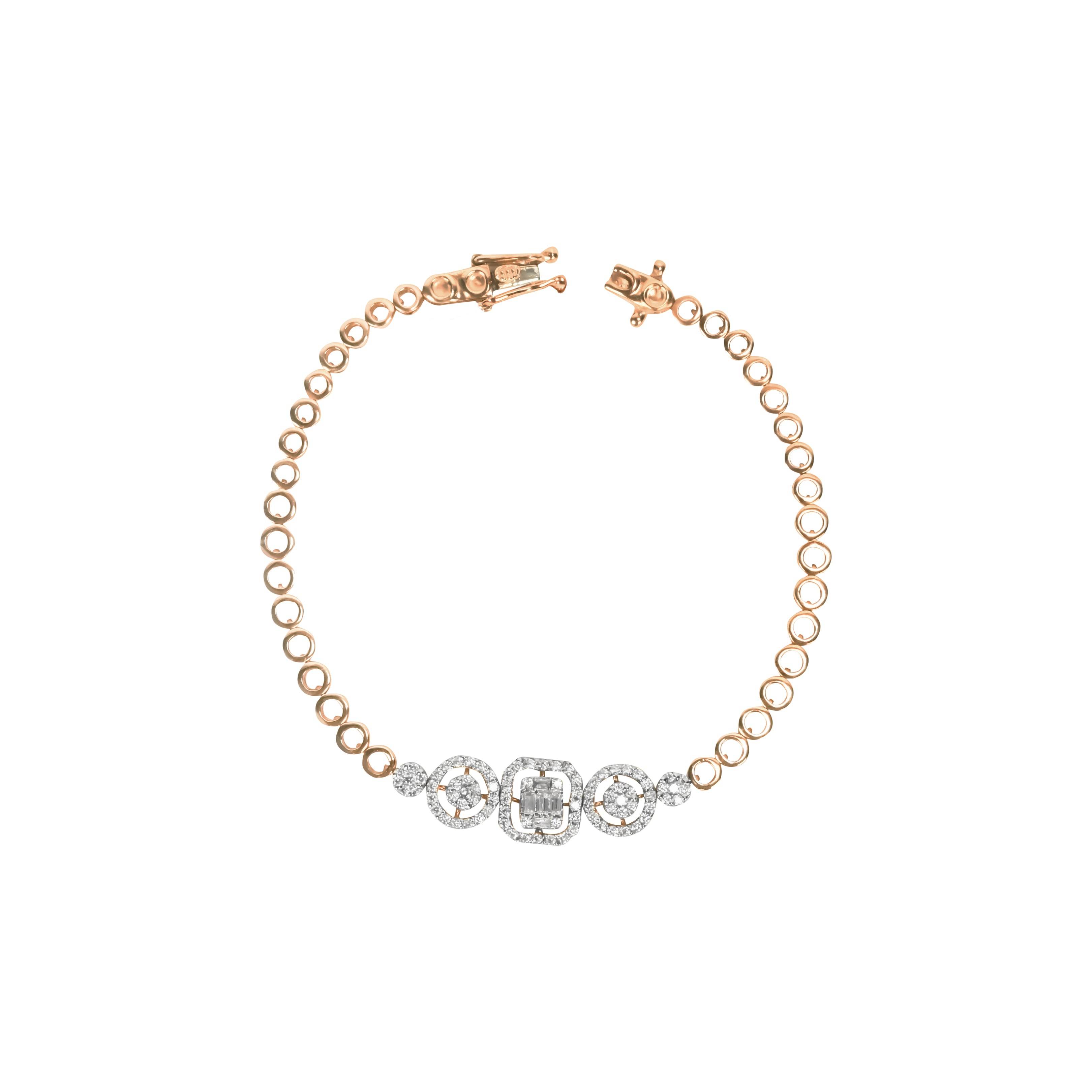 Glam Circle Charm Diamond Bracelet - Fine One Jewels