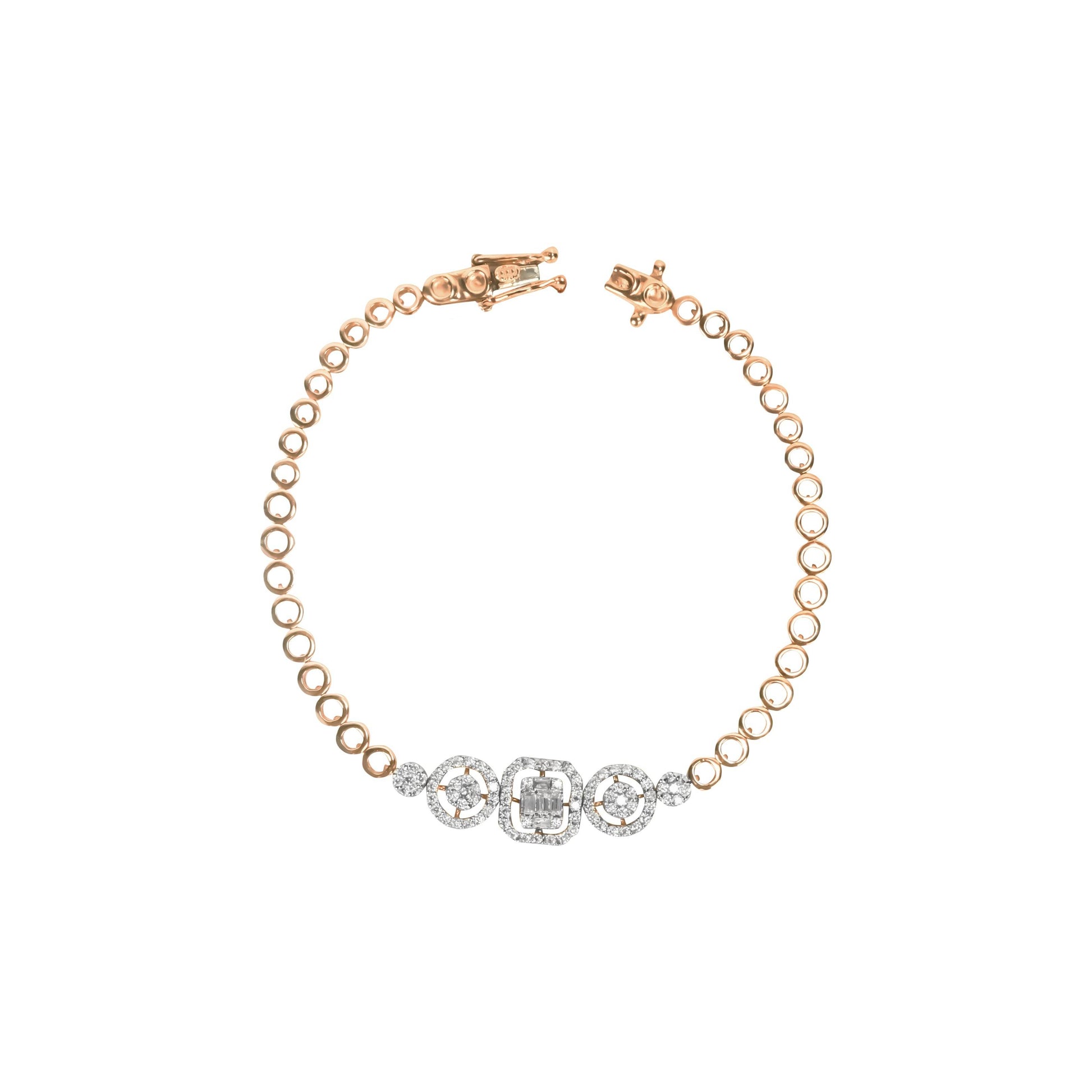 Glam Circle Charm Diamond Bracelet - Fine One Jewels