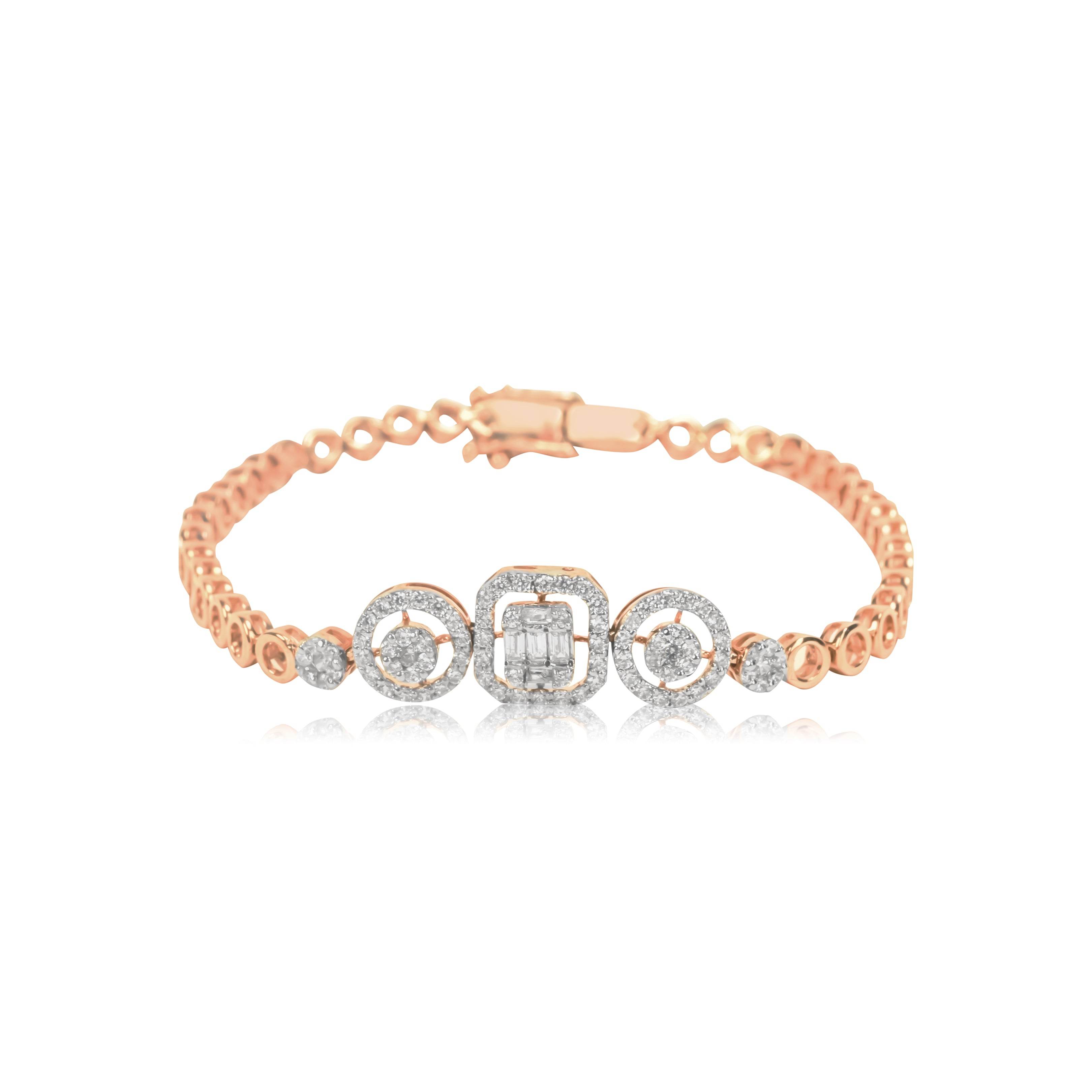 Glam Circle Charm Diamond Bracelet - Fine One Jewels