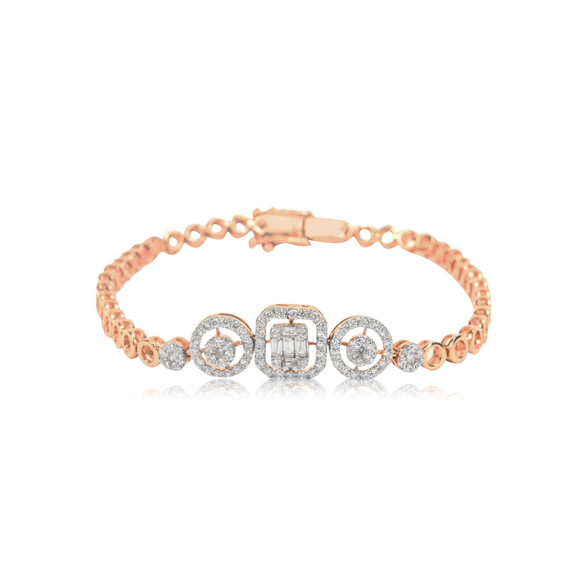 Glam Circle Charm Diamond Bracelet - Fine One Jewels