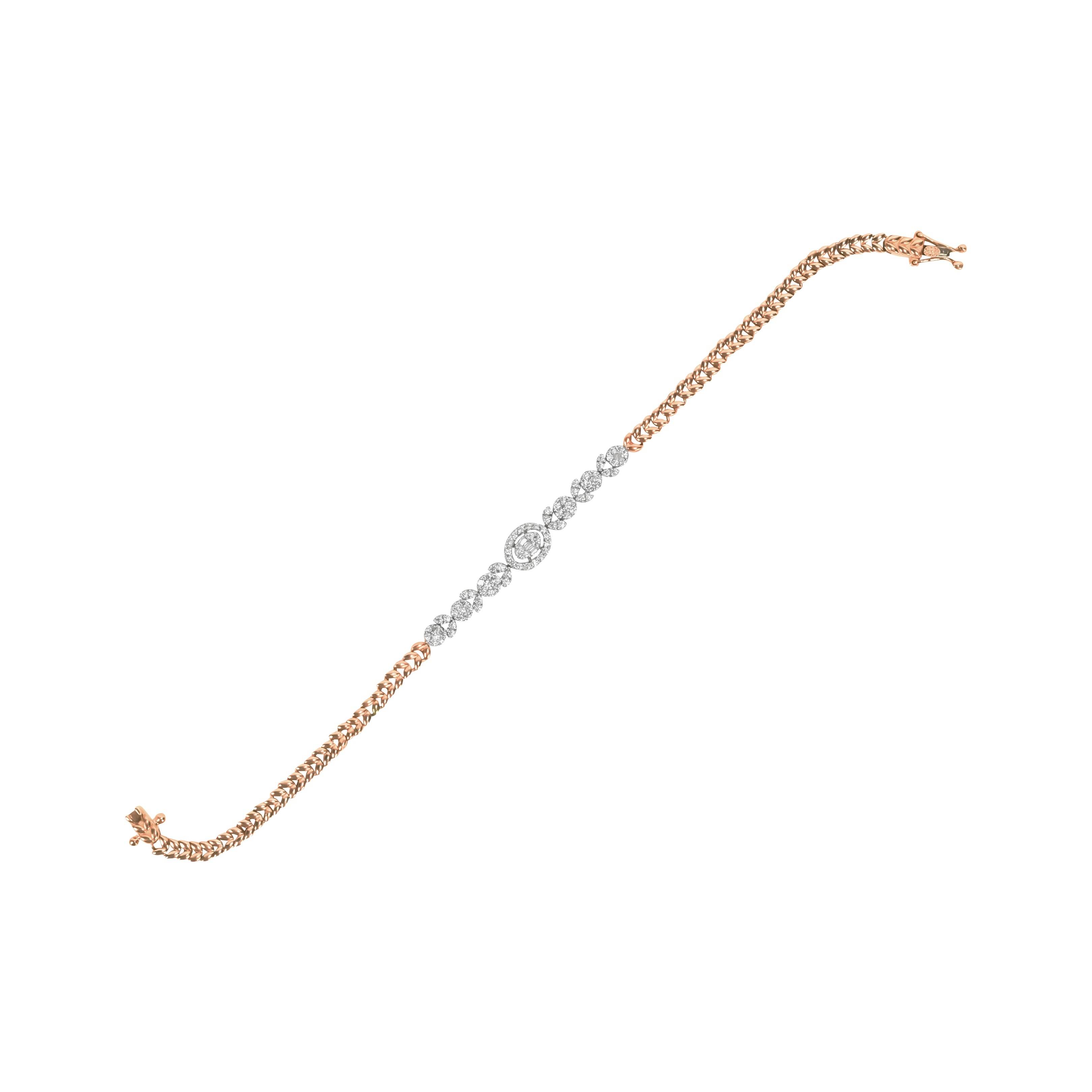 Elegant Rose Gold Diamond Bracelet - Fine One Jewels
