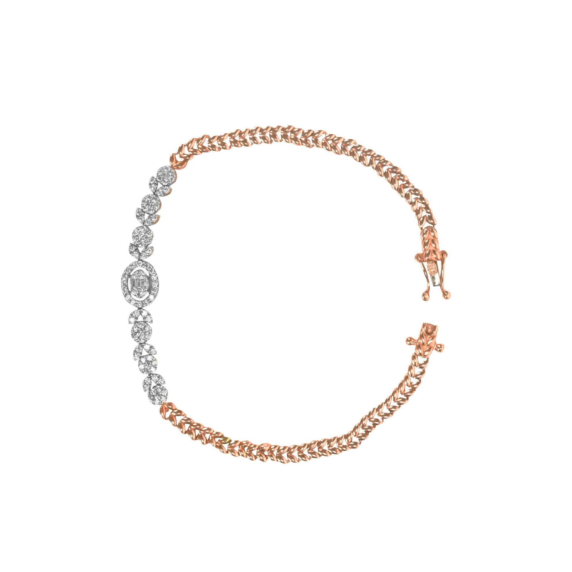 Elegant Rose Gold Diamond Bracelet - Fine One Jewels