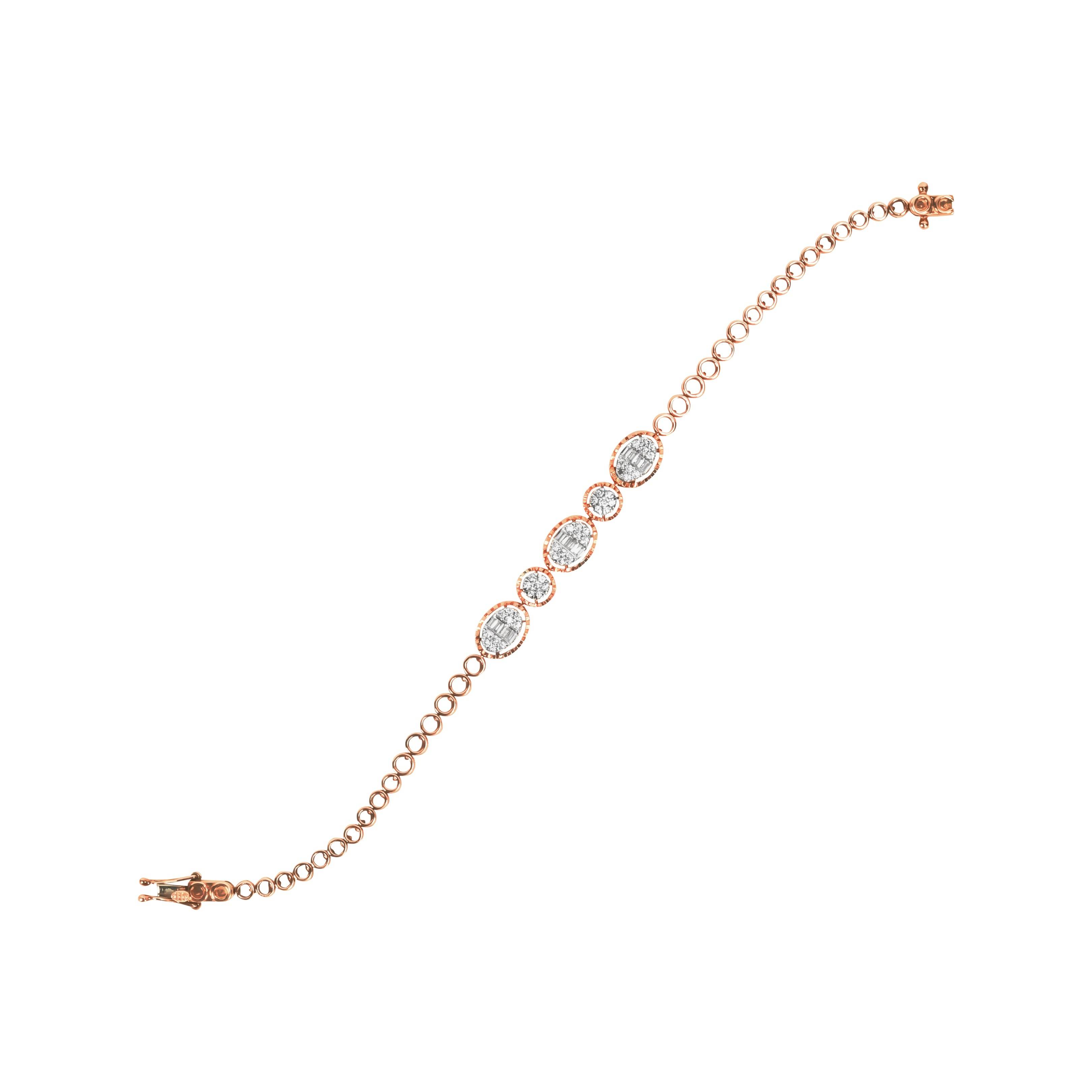 Luxe Oval Cluster Diamond Bracelet - Fine One Jewels