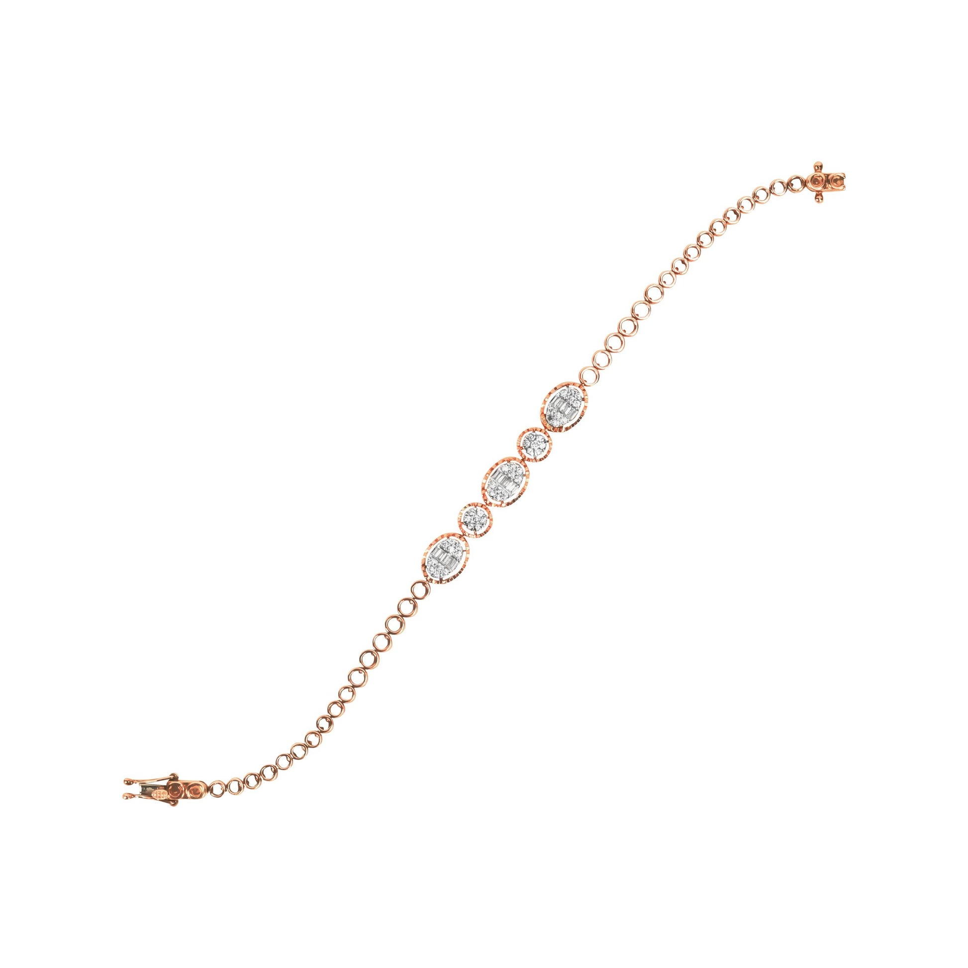 Luxe Oval Cluster Diamond Bracelet - Fine One Jewels