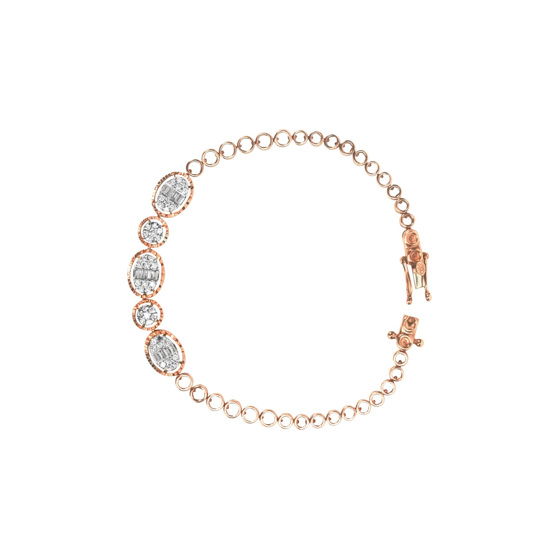 Luxe Oval Cluster Diamond Bracelet - Fine One Jewels