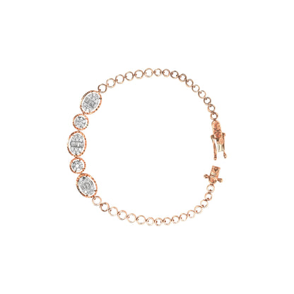 Luxe Oval Cluster Diamond Bracelet - Fine One Jewels