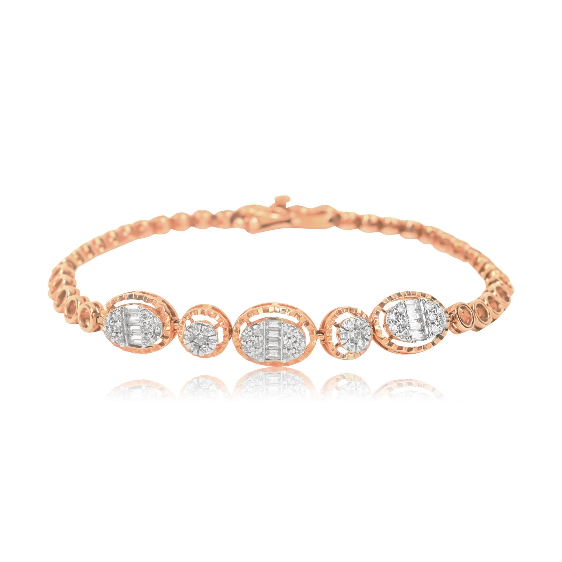 Luxe Oval Cluster Diamond Bracelet - Fine One Jewels