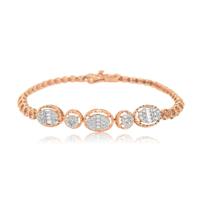 Luxe Oval Cluster Diamond Bracelet - Fine One Jewels