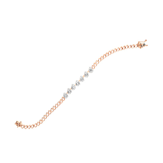 Teardrop Diamond Rose Gold Bracelet