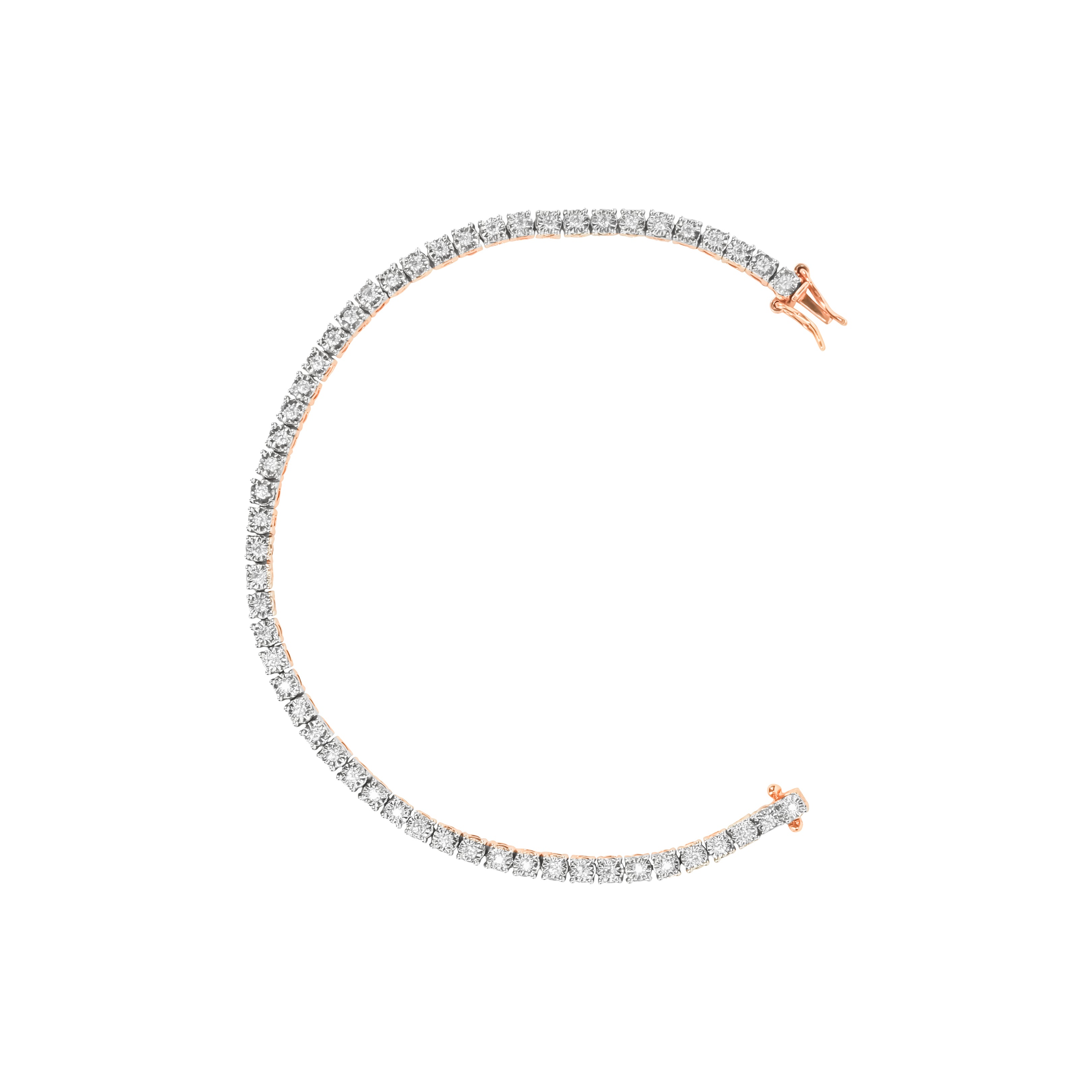Rose Gold Diamond Tennis Bracelet for Women