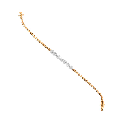 Dainty Gold Diamond Line Bracelet - Fine One Jewels