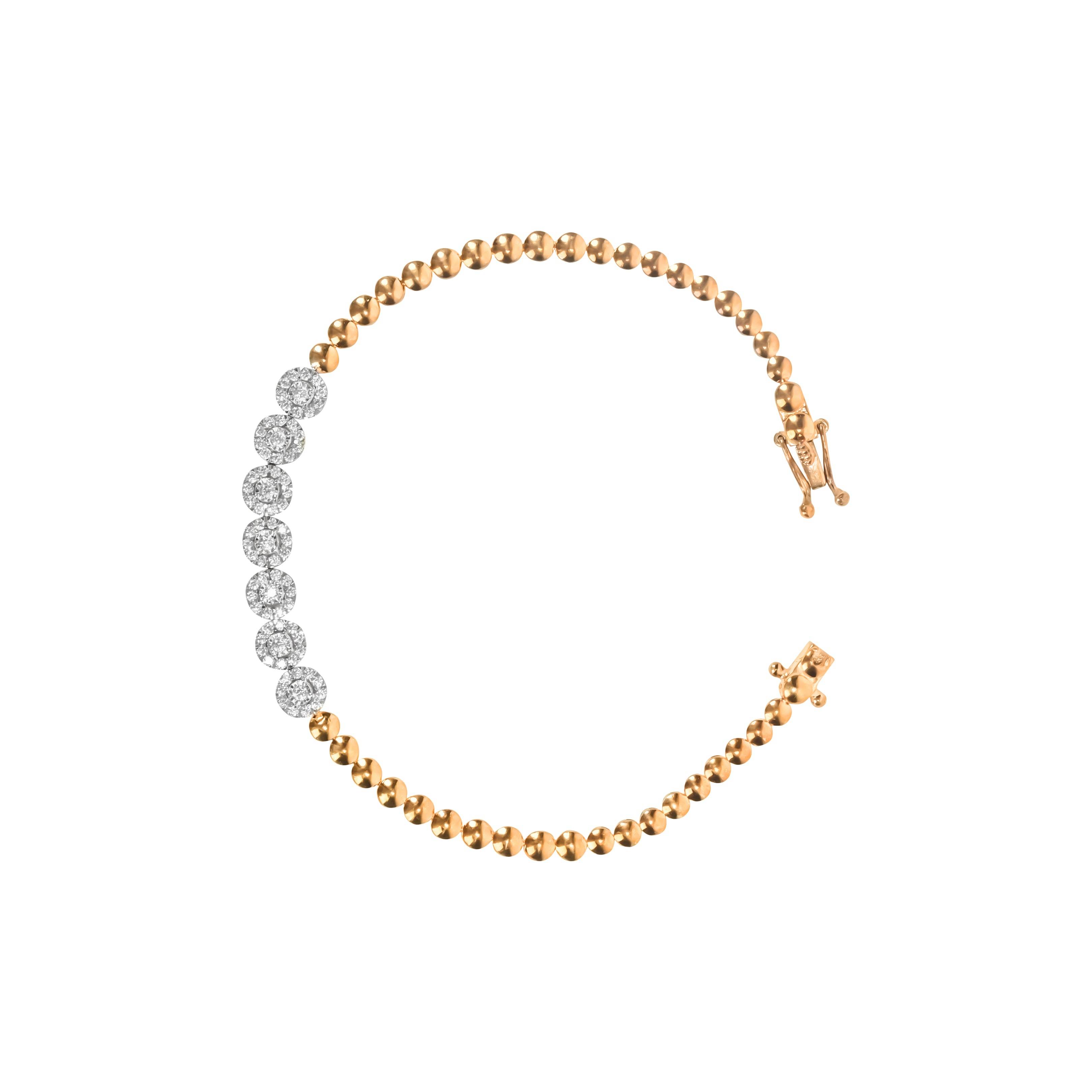 Dainty Gold Diamond Line Bracelet - Fine One Jewels