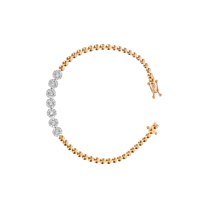 Dainty Gold Diamond Line Bracelet - Fine One Jewels