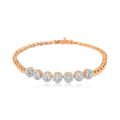 Dainty Gold Diamond Line Bracelet - Fine One Jewels