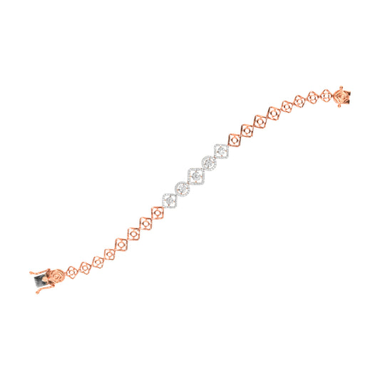 Rose Gold Geometric Diamond Bracelet