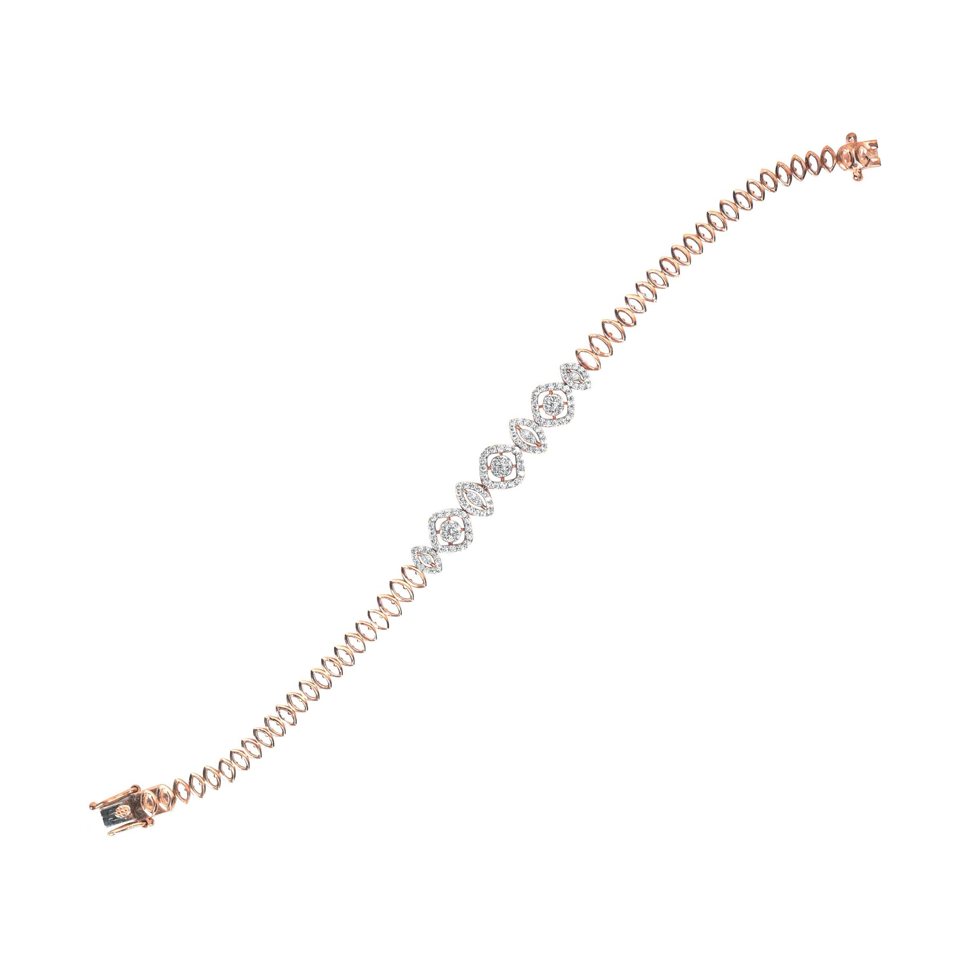 Luxe Marquise Diamond Rose Gold Bracelet - Fine One Jewels