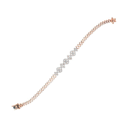 Luxe Marquise Diamond Rose Gold Bracelet - Fine One Jewels