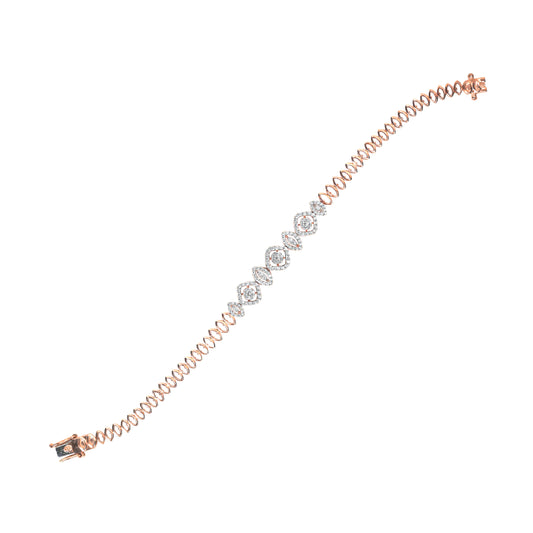 Luxe Marquise Diamond Rose Gold Bracelet