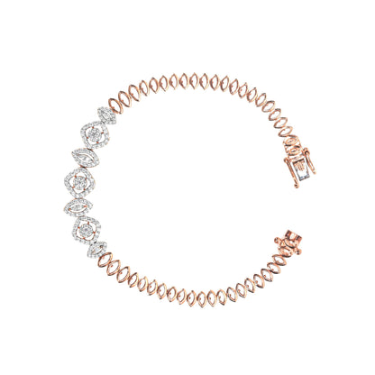 Luxe Marquise Diamond Rose Gold Bracelet - Fine One Jewels
