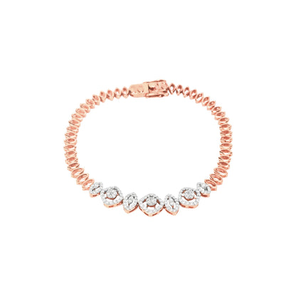Luxe Marquise Diamond Rose Gold Bracelet - Fine One Jewels