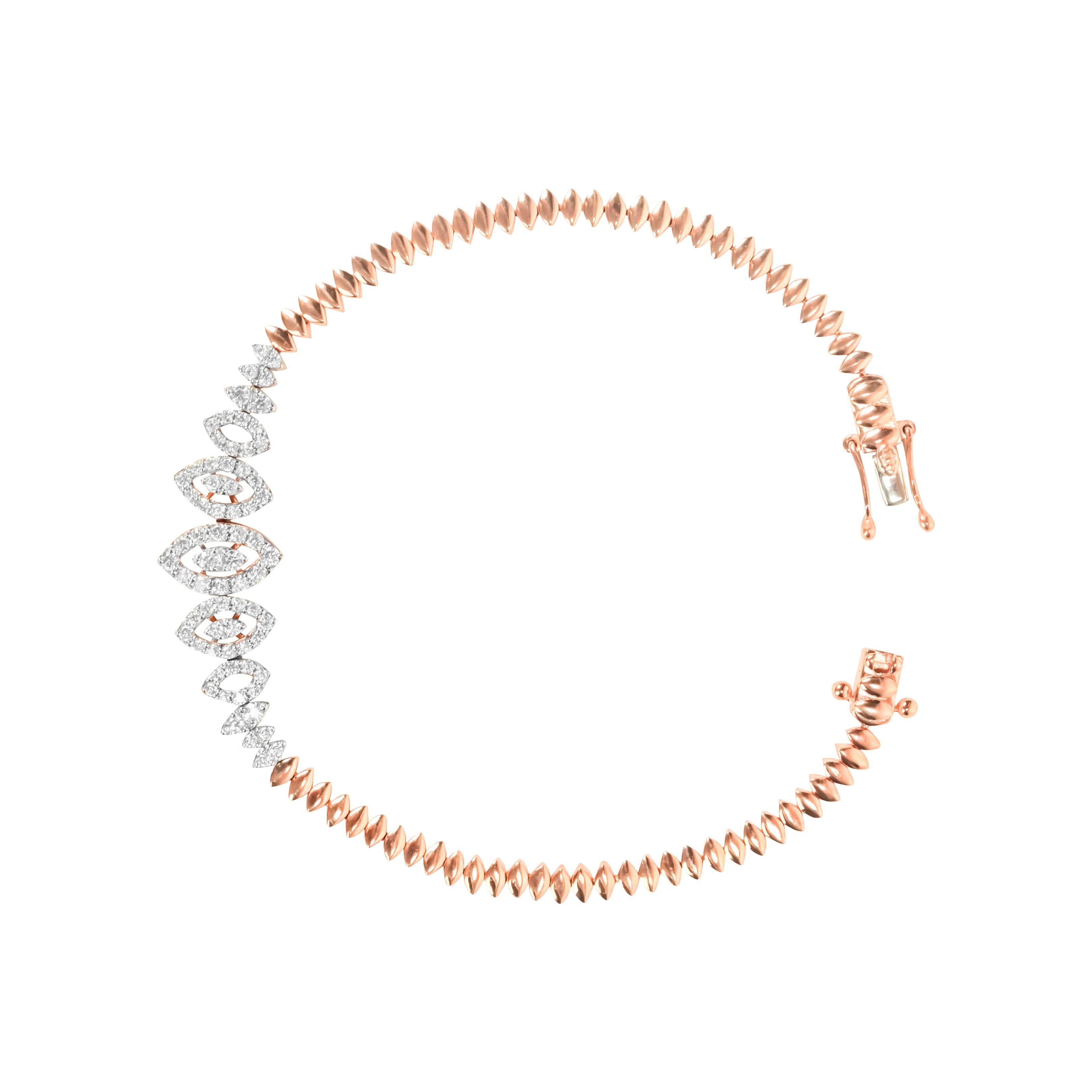 Rose Gold Rope Chain Bracelet - Fine One Jewels