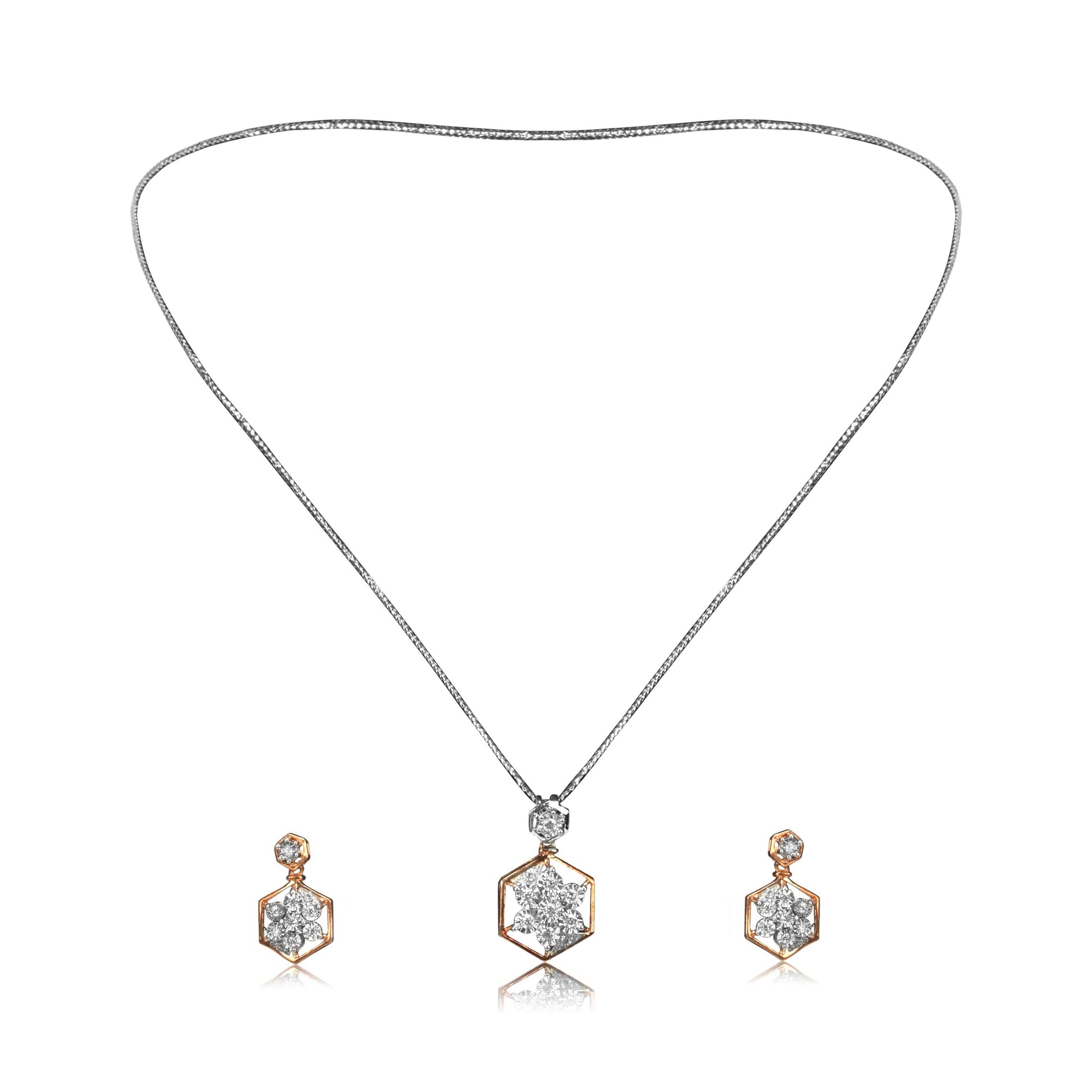 Hexagon Diamond Pendant - Fine One Jewels