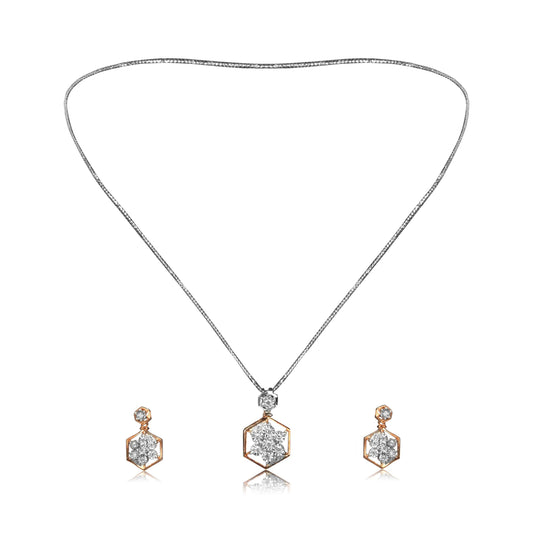 Hexagon Diamond Pendant - Fine One Jewels