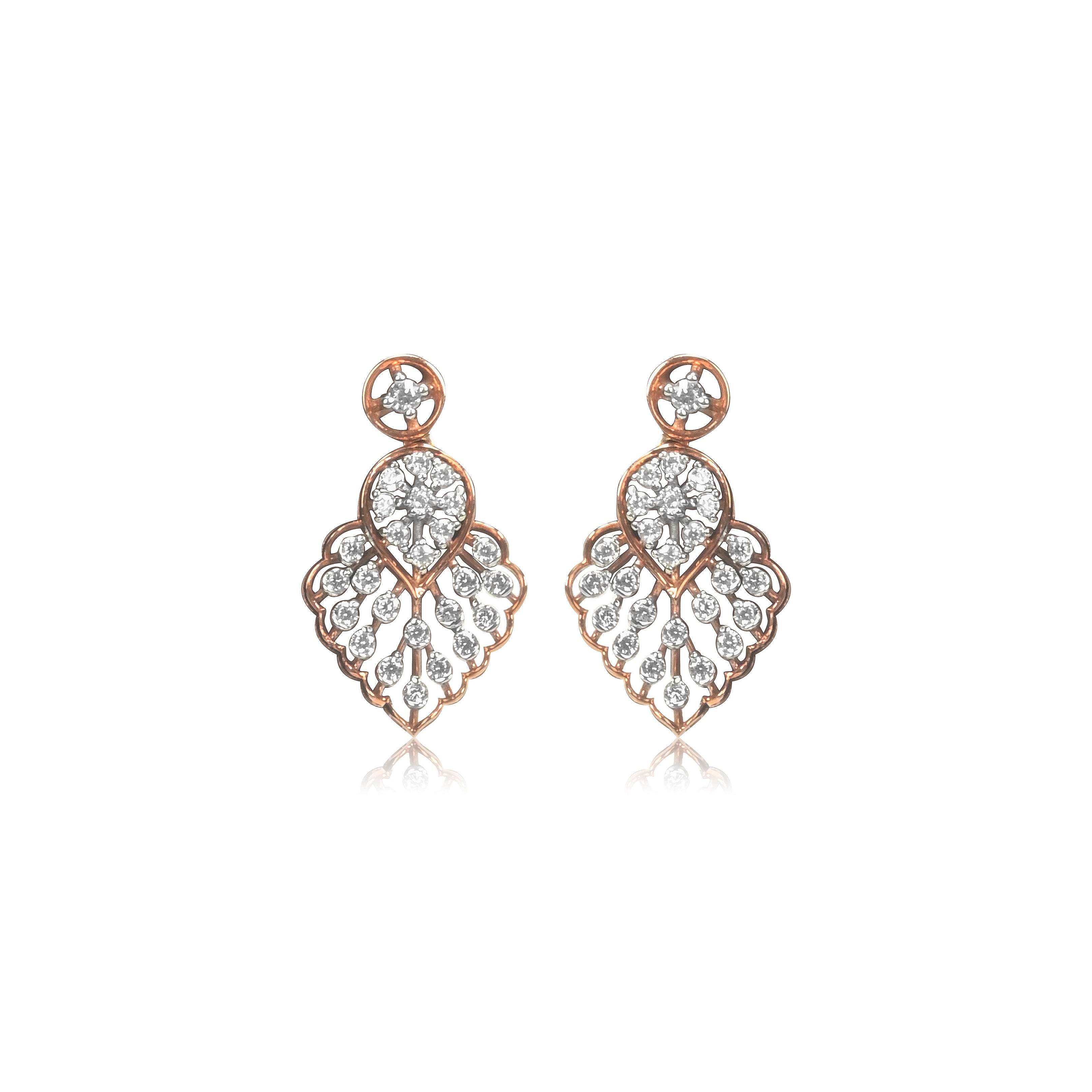 Elegant Leaf Pendant Earrings Set - Fine One Jewels