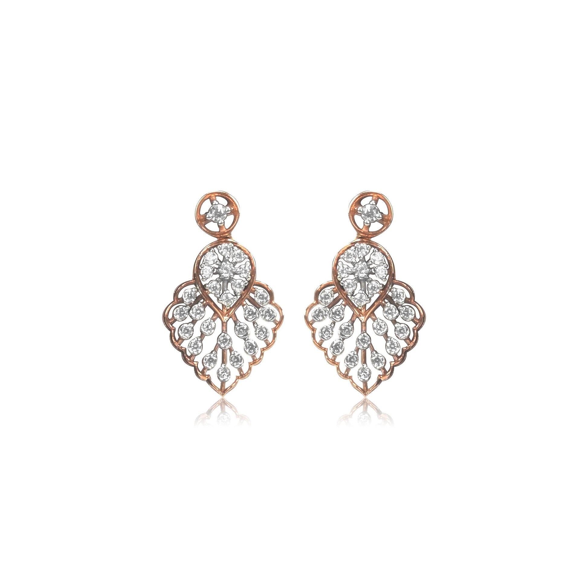 Elegant Leaf Pendant Earrings Set - Fine One Jewels