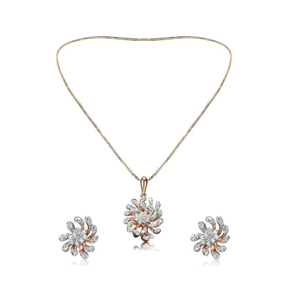 Swirl Design Gold Necklace Set - Fine One Jewels