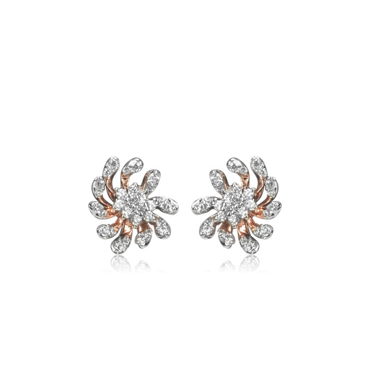 Swirl Design Gold Earrings - Fine One Jewels
